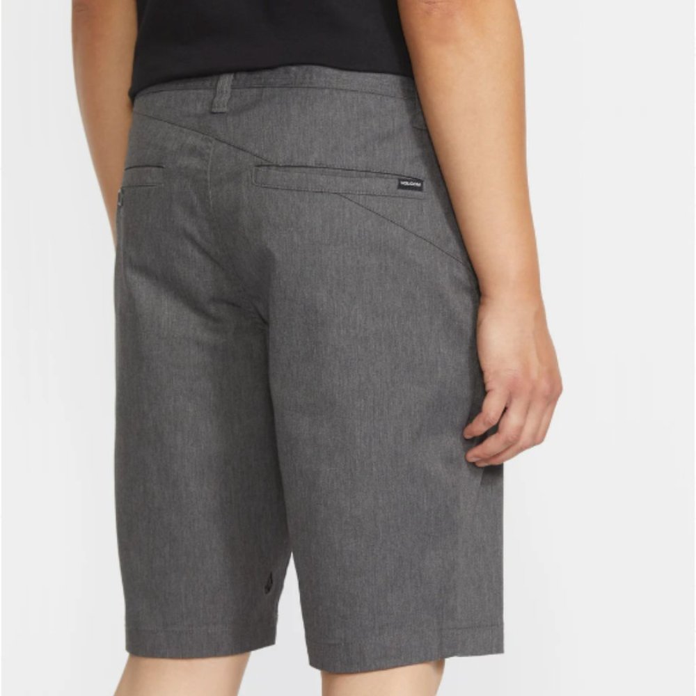 VOLCOM - Mens Frickin Modern Stretch Shorts - Charcoal Heather Gray - SIZE 30